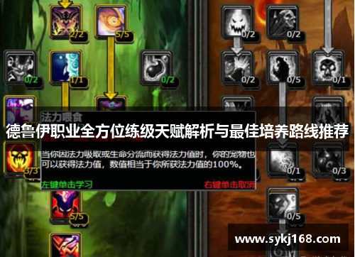德鲁伊职业全方位练级天赋解析与最佳培养路线推荐